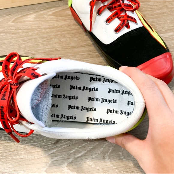 Palm Angels Multicolor Flames Low Top Sneakers 41 - Picture 12 of 14